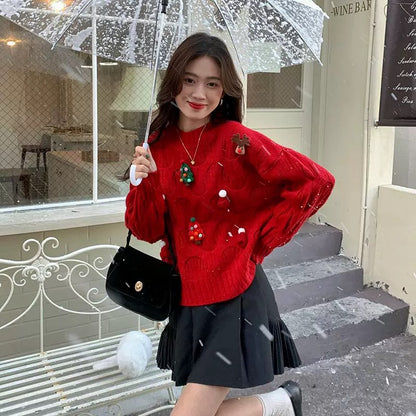 Christmas Long Sleeve Red Top C007