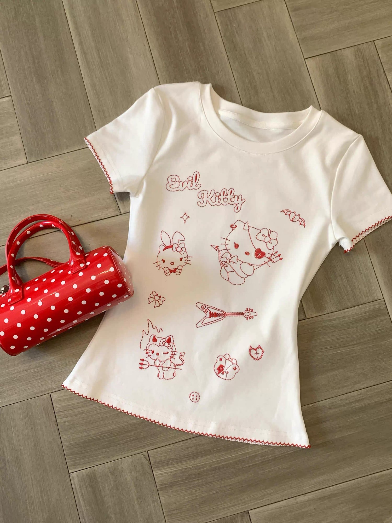 Kitty White Thin Top