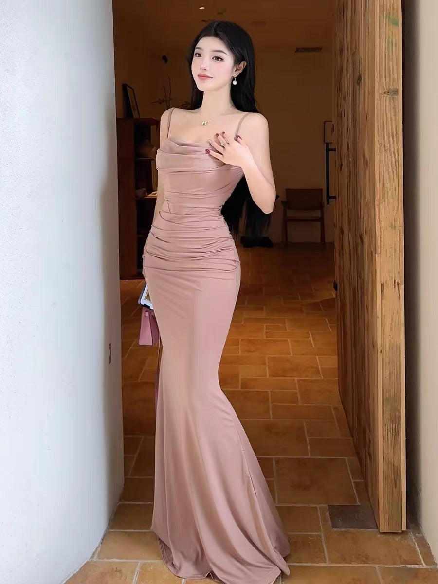Strap Slim Fit Fish Tail Dress