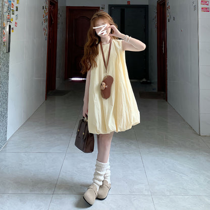 Dolly Milky Yellow Sleeveless Dress