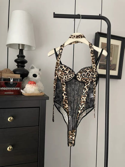 Leopard Lace Inner Suit With Padding