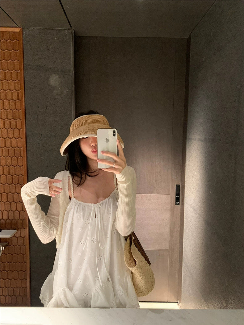 White Strap Dolly Top