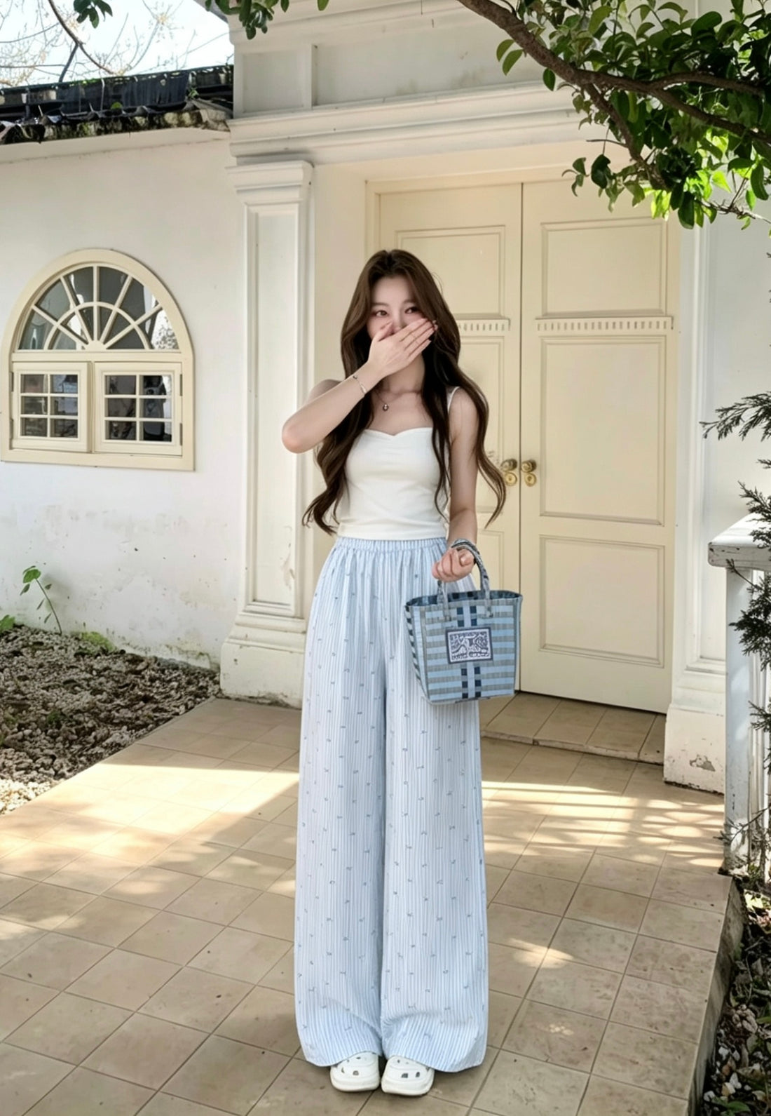 Blue Ribbon Prints Long Pants