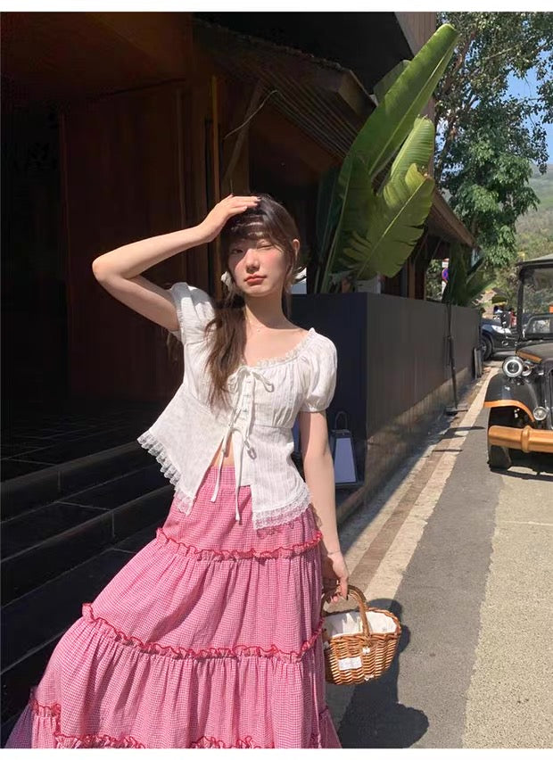 Puff Sleeve White Top