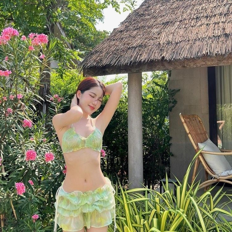 Green Bikini BK35 Three Piece Set