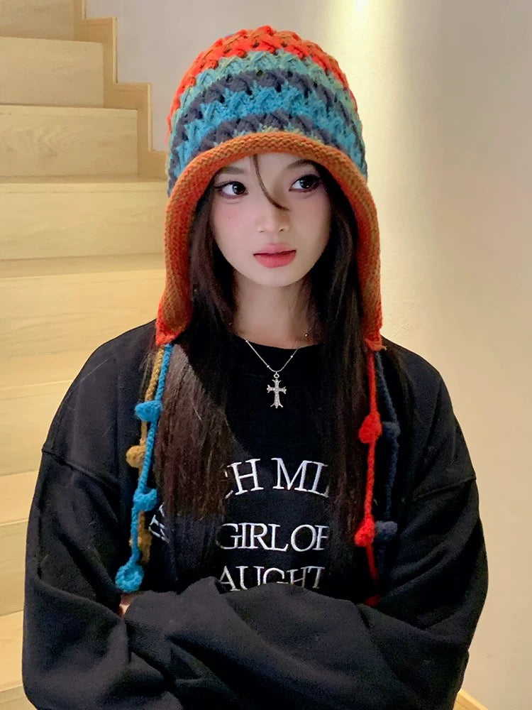 H31 Rainbow Knitted Hat