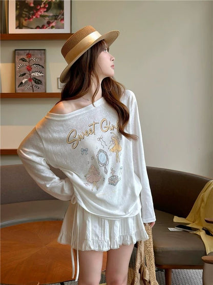 Oversized Thin Long Sleeve Top (B)
