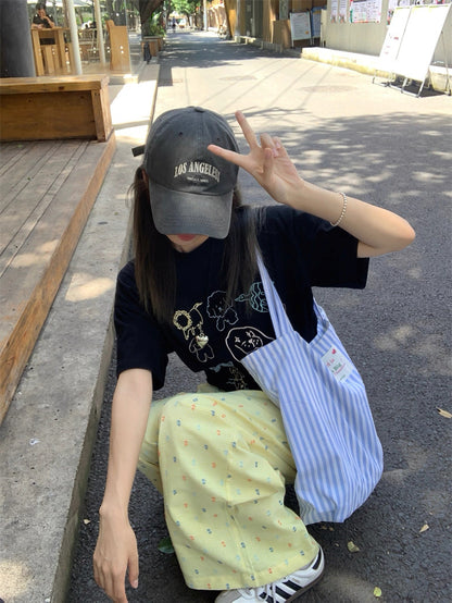 Yellow Colour Dots Long Pants