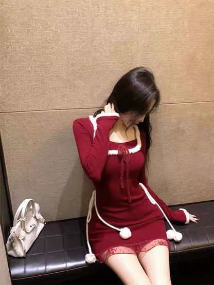 Christmas Long Sleeve Dress C003