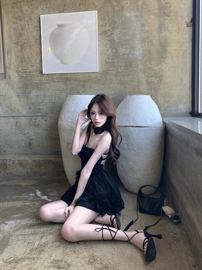 Bareback Mesh Tube Dress