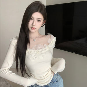 Flo Collar Knitted Long Sleeve Top