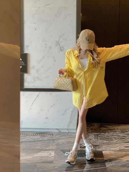 C016 Yellow Long Sleeve Shirt