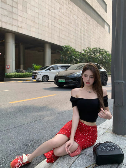 Lora Side Cut Long Skirt