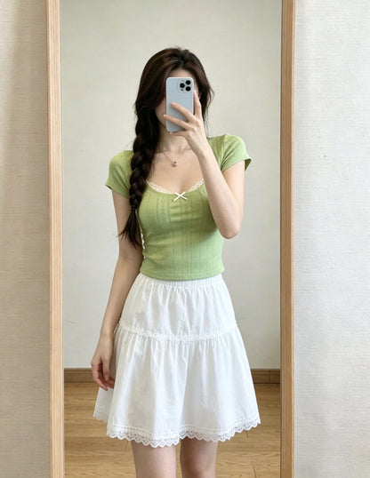 Mix Laces Knitted Top