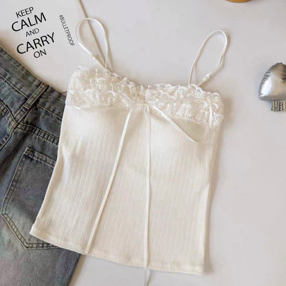 Mix Lace Strap Tube Top (Pink, Green, White, Blue)