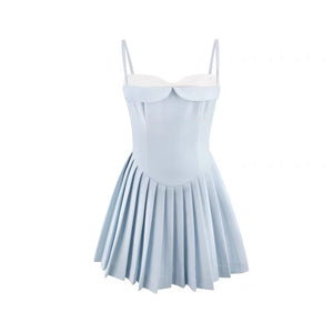 Mix White & Blue Dress