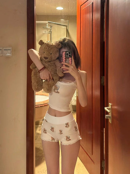 Teddy Top +Short Two Pieces Set
