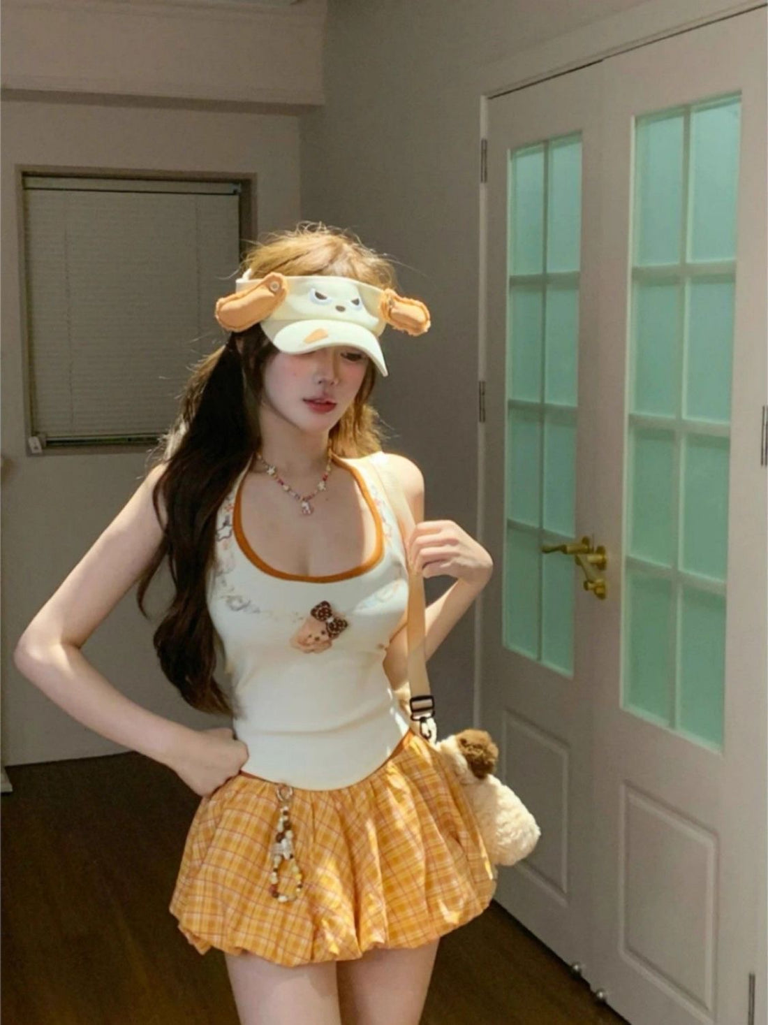 Top + Orange Lantern Skort Skirt