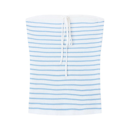 Blue Stripe Tube Top