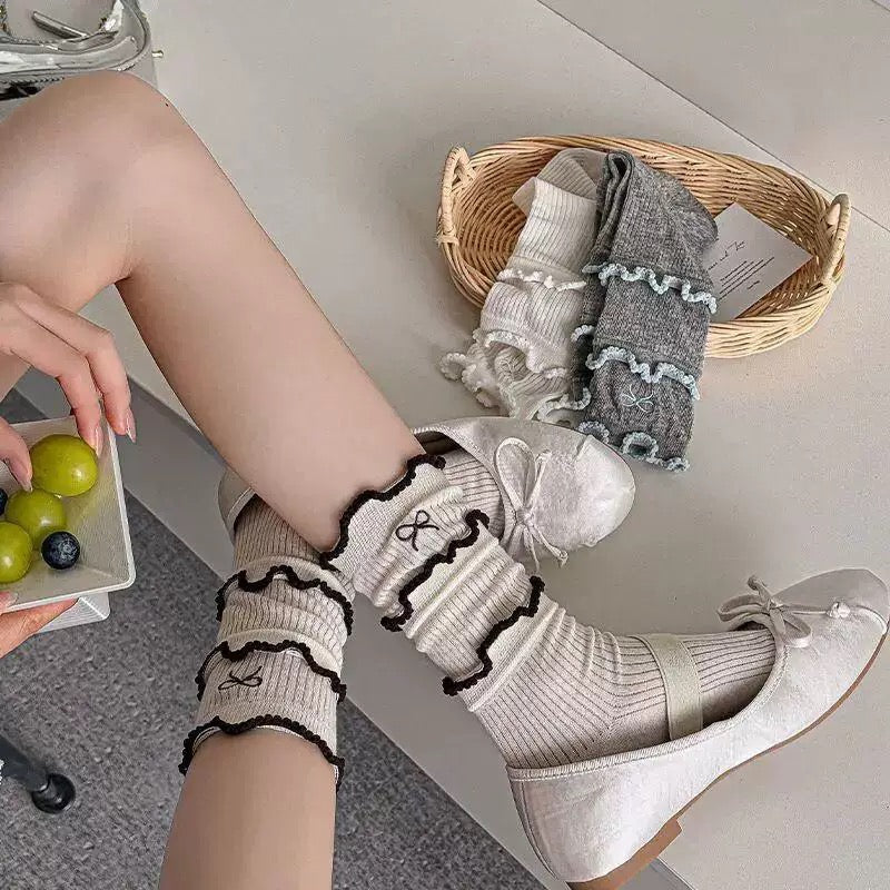 S025 Ribbon Layer Short Socks