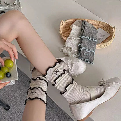 S025 Ribbon Layer Short Socks