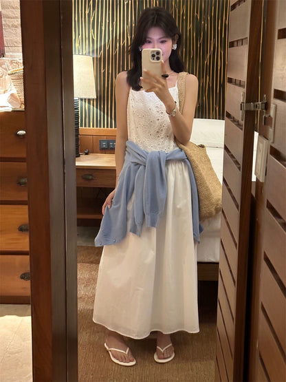 Classic White Strap Dress