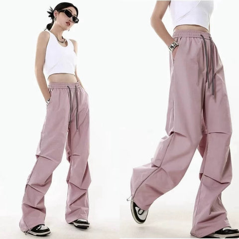 Baby Pastel Pink Cargo Long Pants