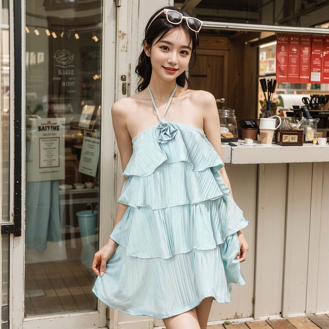 A Flower Layered Dress