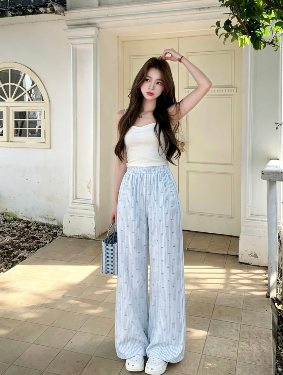 Blue Ribbon Prints Long Pants