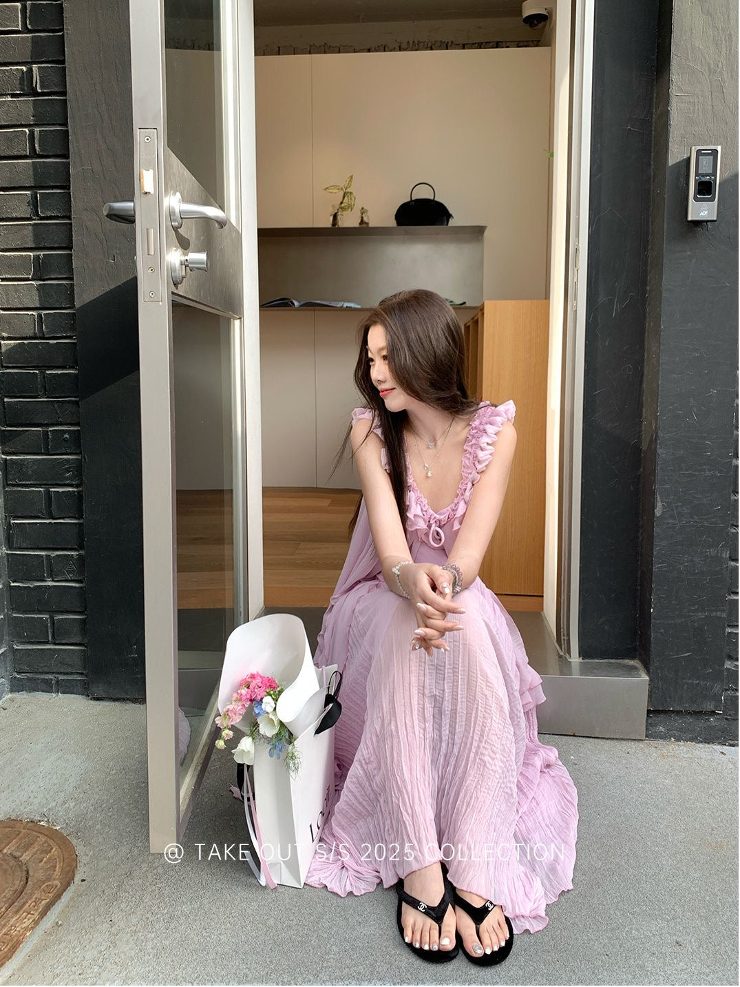 Purple Chiffon Dress