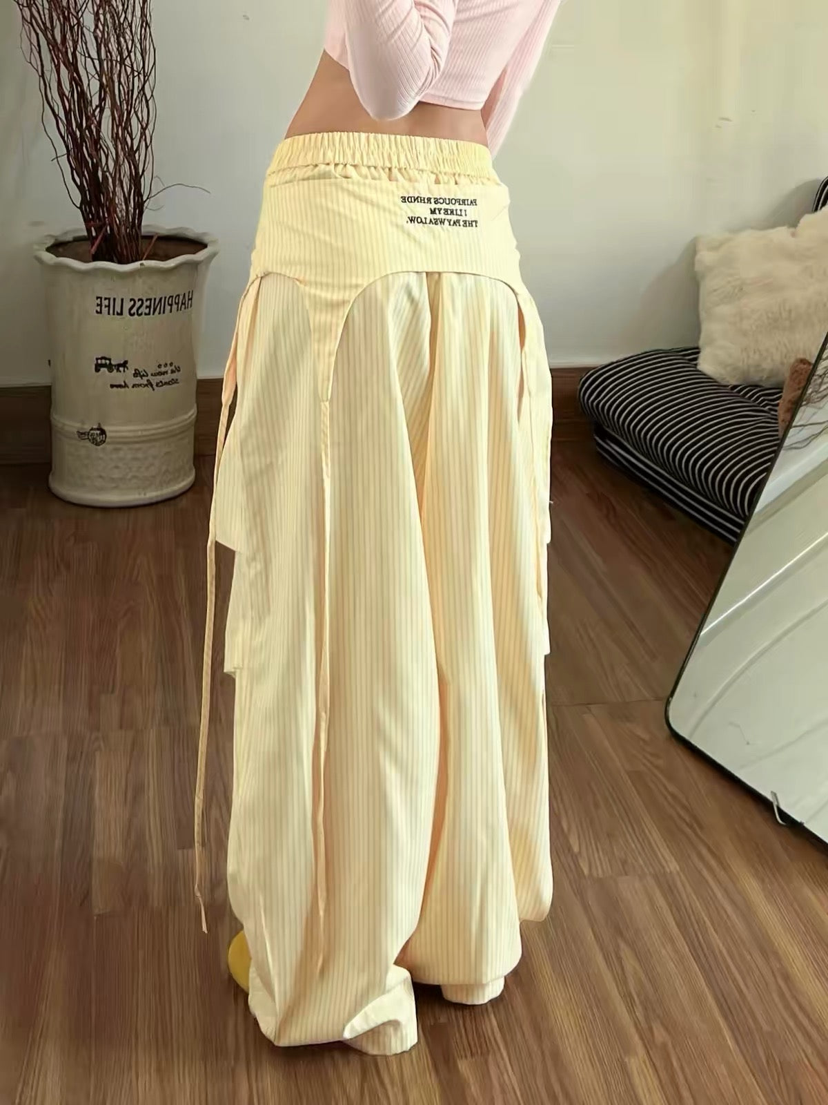 Yellow Stripe Long Pants