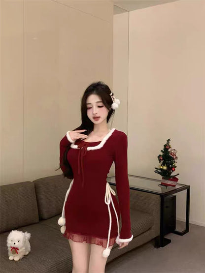 Christmas Long Sleeve Dress C003