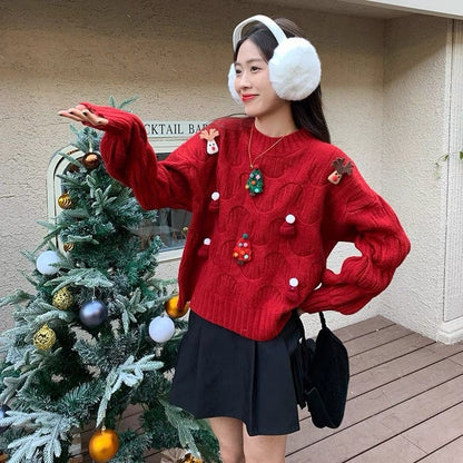 Christmas Long Sleeve Red Top C007