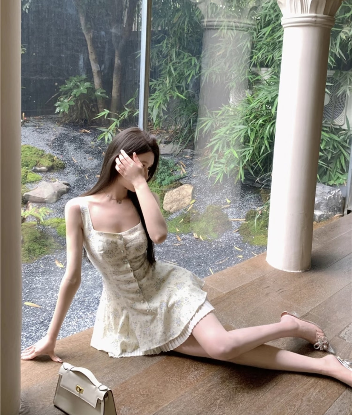 Mini Flo Pleated Dress (S)