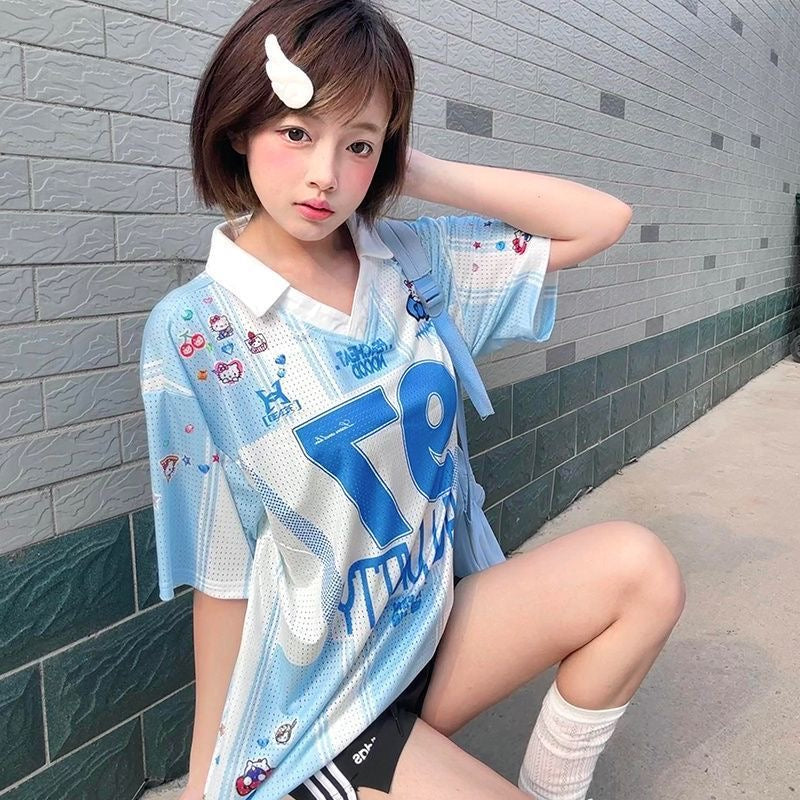 No.97 Blue Ball Tee Top