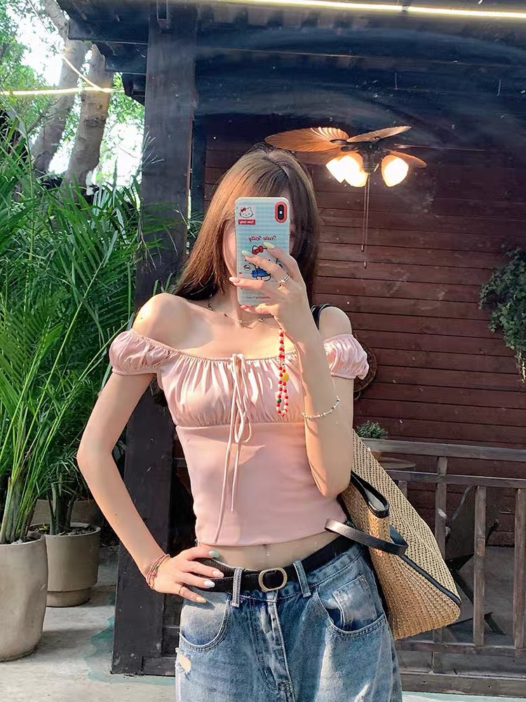 Penny Pink Mix Satin Top