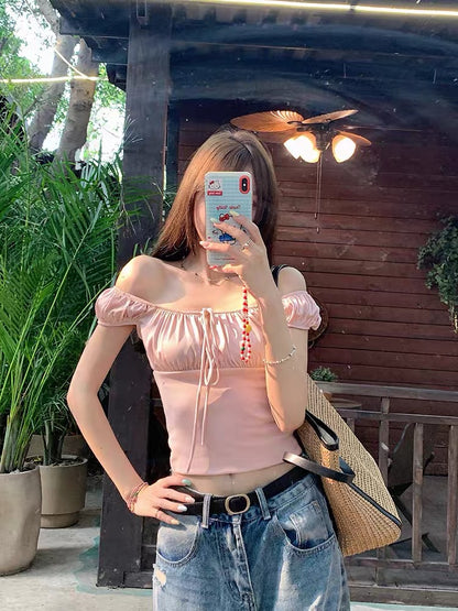 Penny Pink Mix Satin Top