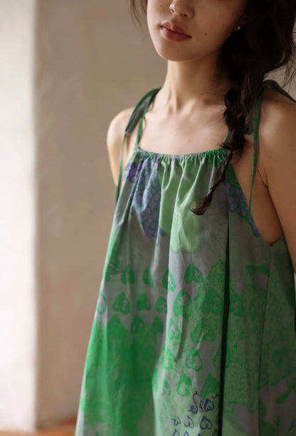 Green Top + Long Pants Two Piece Set