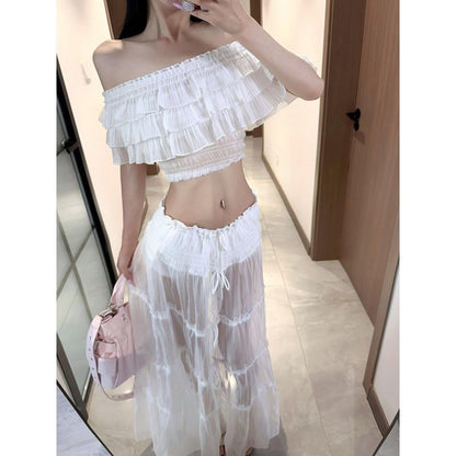 Cakey White Off Shoulder Top