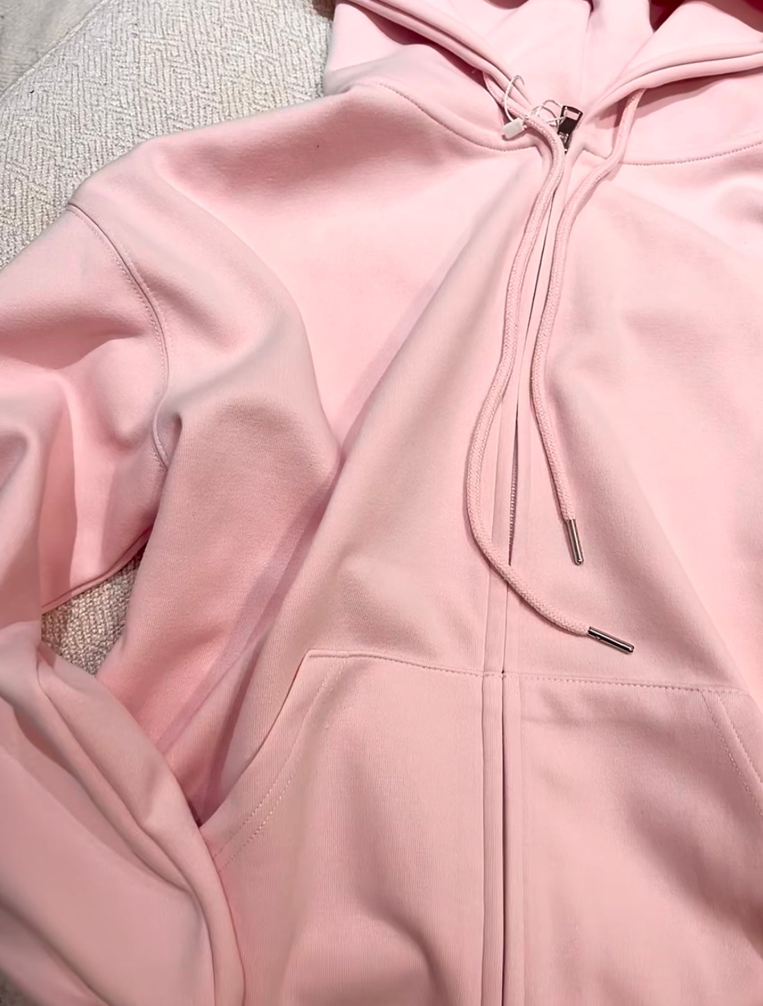 Pink Long Sleeve Cotton Jacket