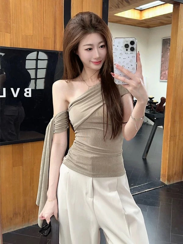 Side Off Shoulder Sleeve Top