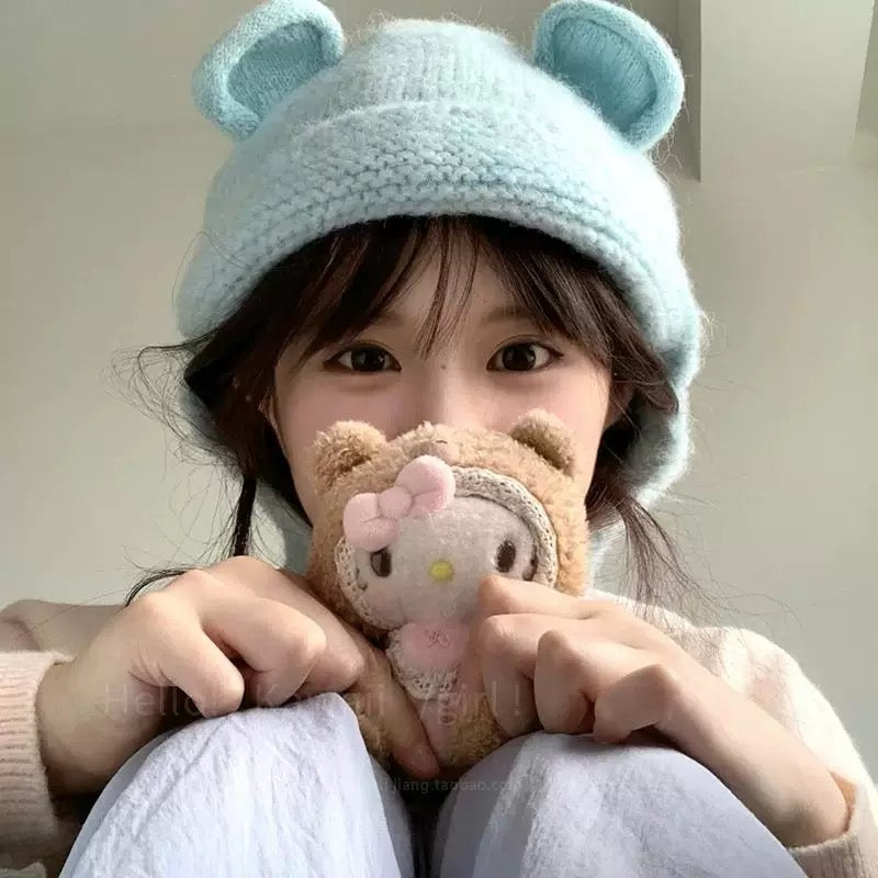 Knitted Teddy Hat