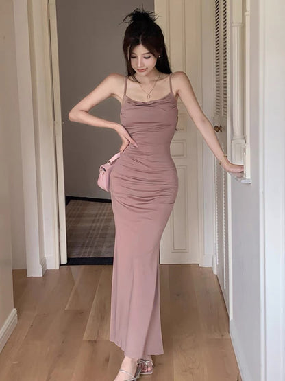Strap Slim Fit Fish Tail Dress