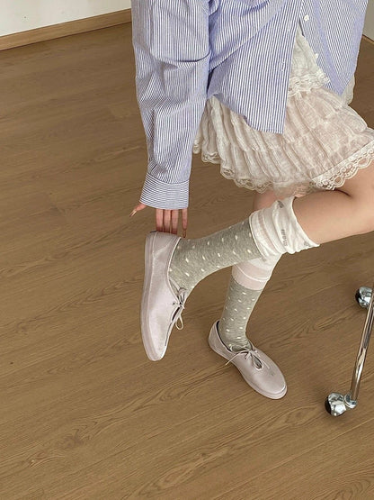 S011 Polka Dot Two Tone Socks (Set)