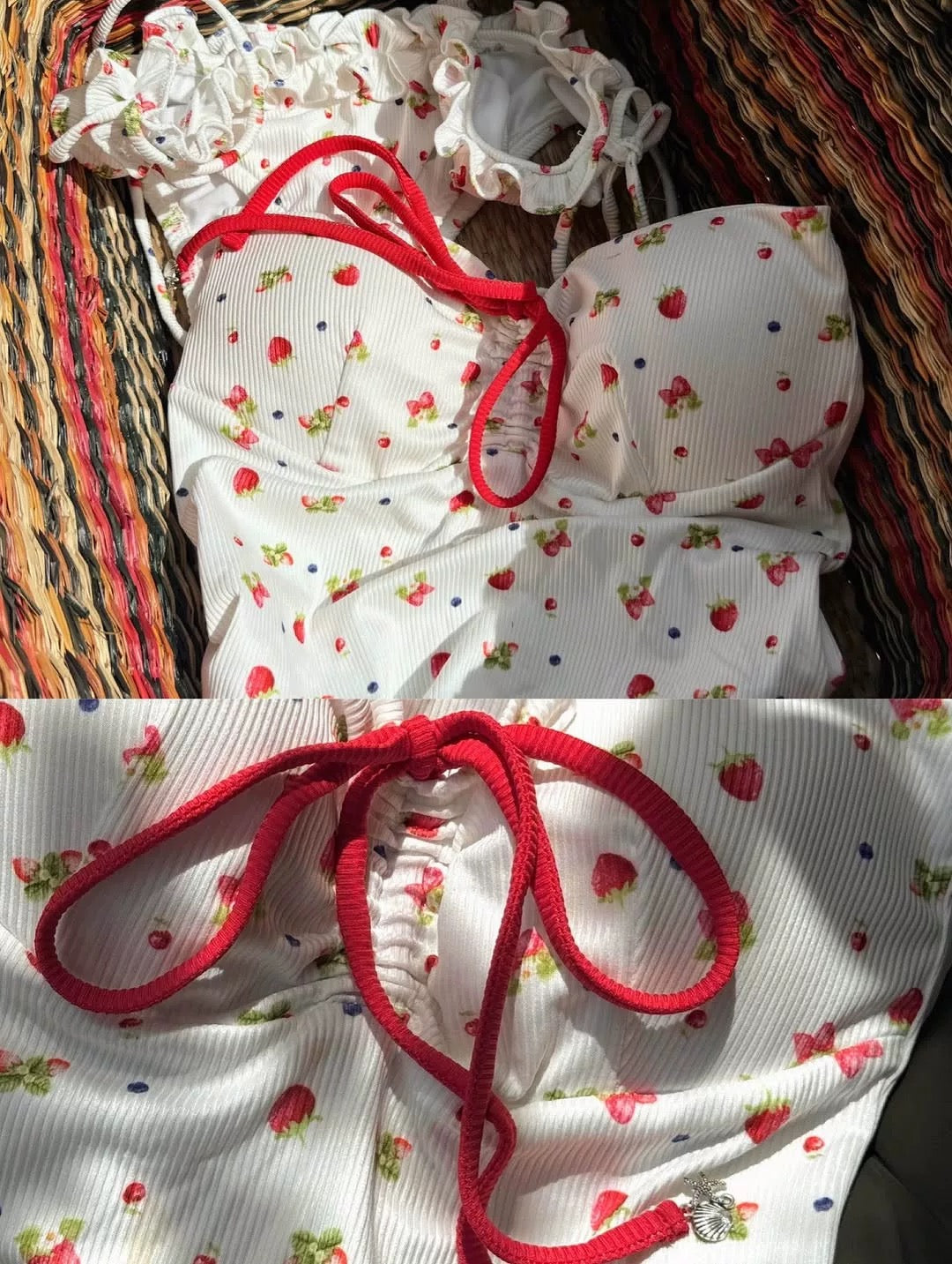 BK29 Strawberries Bikini Two Piece Set