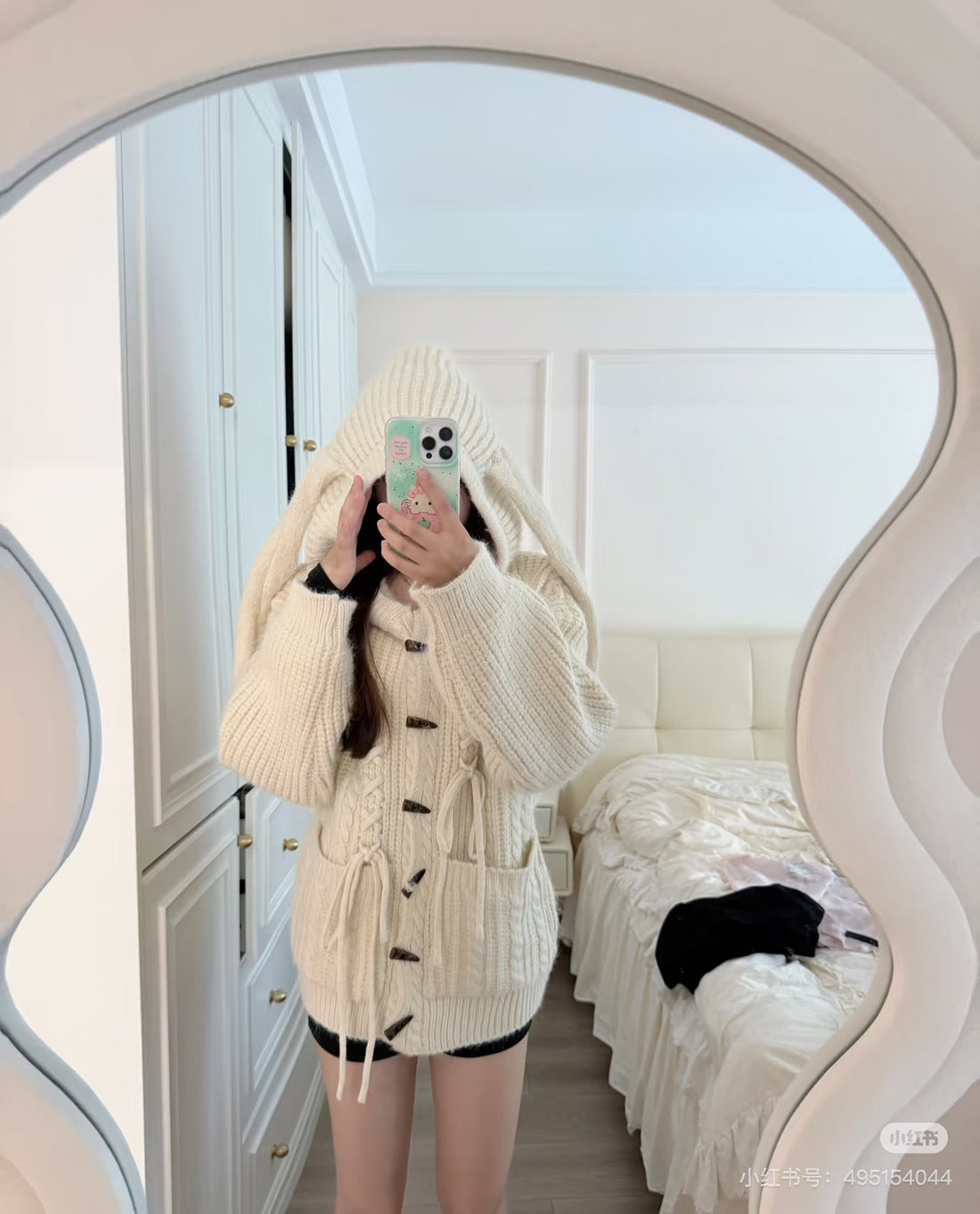 Bunny Thick Knitted Cardigan Top