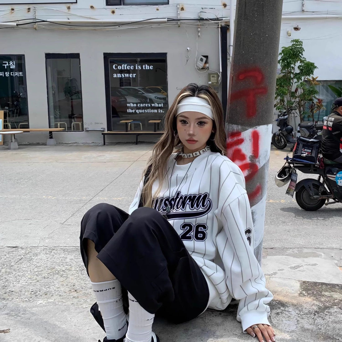 No.26 Stripe Sweater Long Sleeve Top