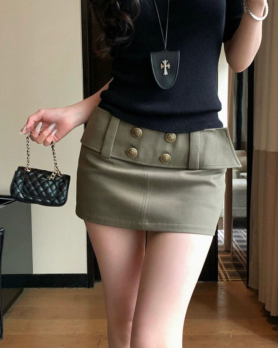 Army Green Skort Skirt SK40