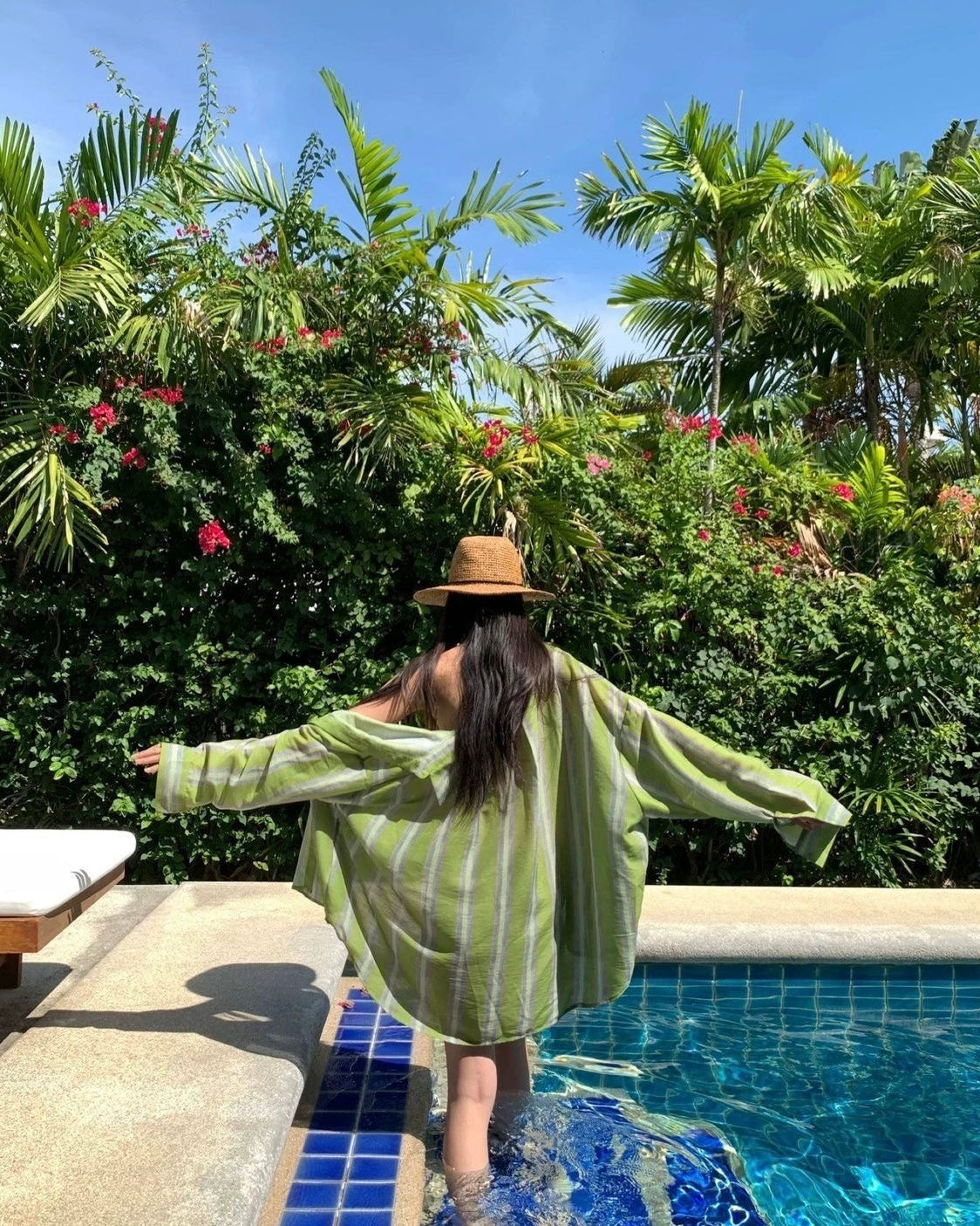Green Stripe Long Sleeve Shirt