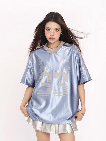 No33 Blue Ball Tee Top